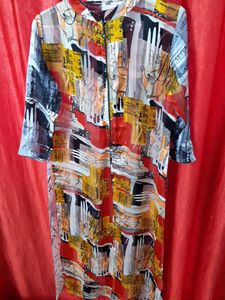 Vibrant Abstract Print Kurta