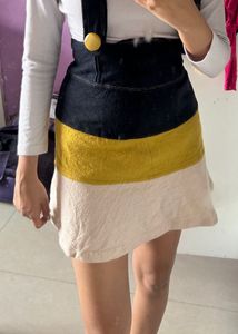 Colorblock Pinafore Dress