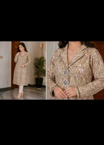 Designer Embellished Kurta Set with Palazzo