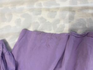 Purple Oversized Button-Up Shirt