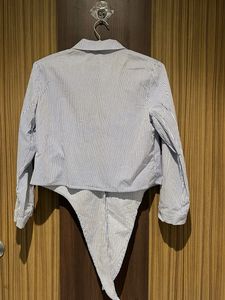 Striped Tie-Front Top