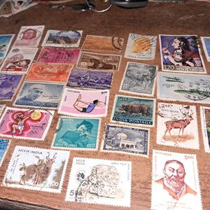 Set of 34 Rare Vintage Stamps