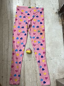 Benetton Heart Print Leggings