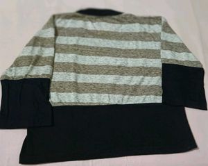 Mickey Mouse Striped Long Sleeve Top