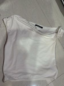 Chic One-Shoulder White Top
