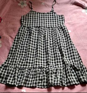 Cute Plaid Pinafore Dress