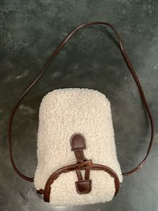 Cozy Teddy Fleece Crossbody Bag