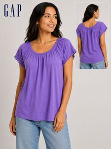 GAP Vibrant Purple Short Sleeve Top