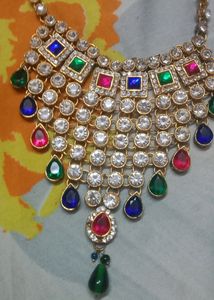 Colorful Gemstone Necklace &amp; Earring Set