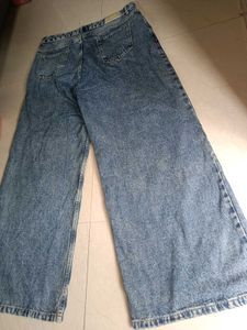 Light Wash Wide Leg Denim Jeans