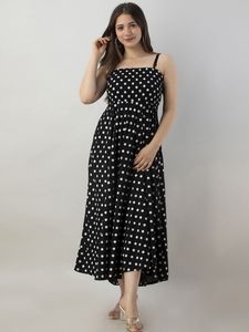 Black &amp; White Polka Dot Dress