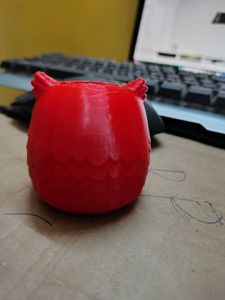 Cute Red Owl Figurine coin box