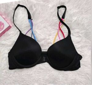 Black victory secret Bra with Rainbow Straps