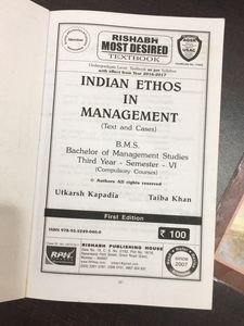 TYBMS Indian Ethos In Management Textbook