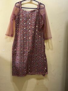 Embroidered Kurti with Mirror Work