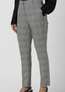 Plaid Patterned Formal Pants