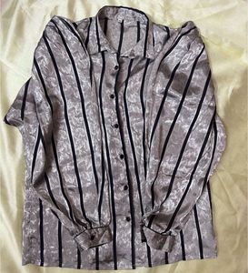 Striped Button-Up Shirt