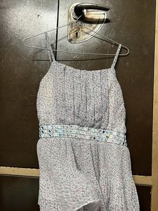 a line maxi dress with shrug