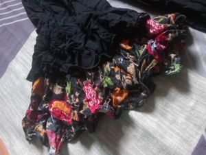 Elegant Black Floral Print Kurta