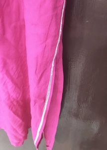 Vibrant Pink Embroidered Kurta (M SIZE)