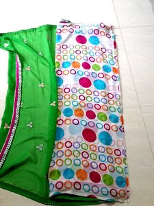 Beautiful Green Saree with Embellishments
