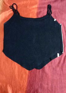 Black 'Baby' Graphic Crop Top