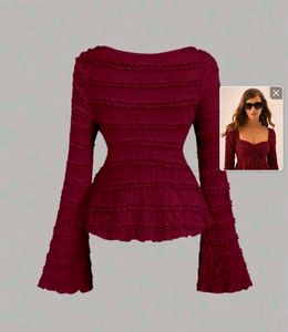Chic Ruched Bell Sleeve Top