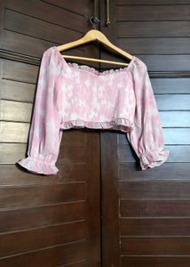 AND Pink Tie-Dye Crop Top &amp; Skirt Set