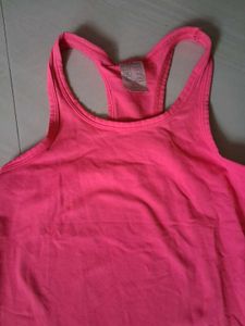 y2k hot pink gym or yoga tank top