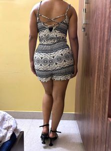 Boho Print Short Jumpsuit