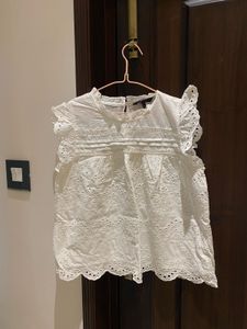 Chic White Broderie Anglaise Top