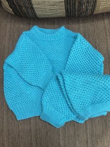 Cozy Blue Knit Sweater