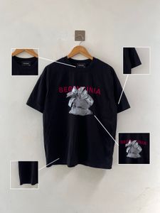 Black boxy Print T-Shirt
