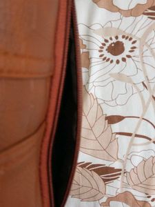 Brown Faux Croc Crossbody Bag