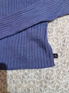 Ribbed Calvin Klein Polo Top