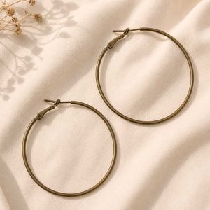 Classic Hoop Earrings - Antique Bronze