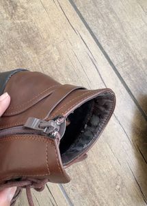 Brown Lace-up Ankle Boots