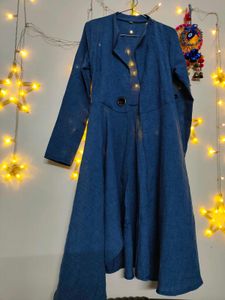 Stylish Blue Long Jacket