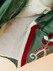Chanderi Silk Olive Kurti