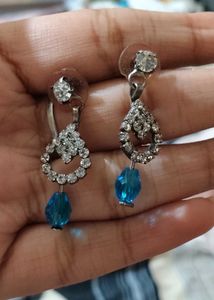 Sparkling Blue Drop Earrings