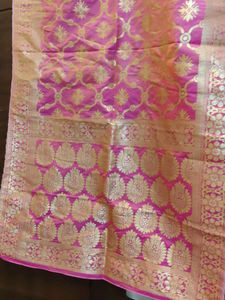 Pink &amp; Gold Brocade Fabric