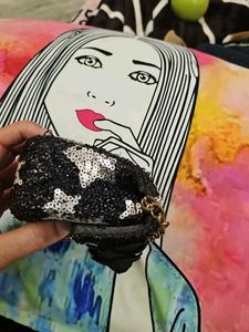 Sequin Mini Top Handle Bag