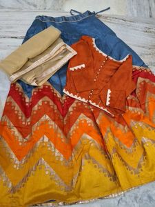 Ethnic Lehenga Choli Set(30,32,34)