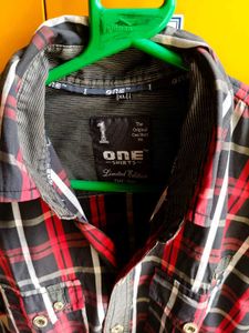 💯OG One Branded Metro-Plaid Men's Red Plai