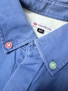 Men's Blue Denim Casual Shirt L Size