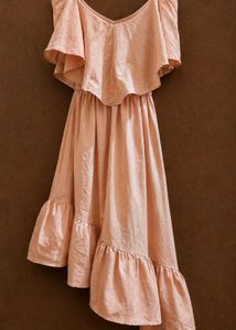 Boho Ruffle Cold Shoulder Dress