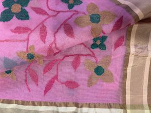 Pink Floral Saree with Blouse