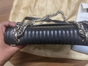 Original Da Milano leather Black Quilted Handbag
