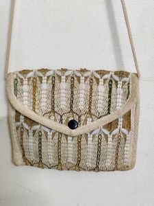Vintage Embroidered Sling Bag