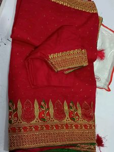 Dark Pink Saree